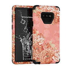 Custodia Silicone e Plastica Opaca Cover Fronte e Retro 360 Gradi U01 per Samsung Galaxy Note 9 Oro Rosa