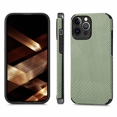 Custodia Silicone e Plastica Opaca Cover Fronte e Retro 360 Gradi U04 per Apple iPhone 14 Pro Max Verde