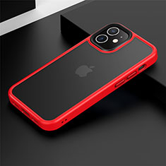 Custodia Silicone e Plastica Opaca Cover N01 per Apple iPhone 12 Mini Rosso
