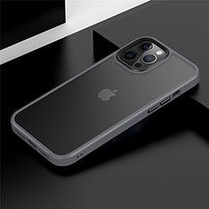 Custodia Silicone e Plastica Opaca Cover N01 per Apple iPhone 12 Pro Max Grigio