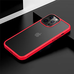 Custodia Silicone e Plastica Opaca Cover N01 per Apple iPhone 12 Pro Max Rosso