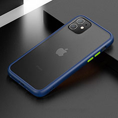 Custodia Silicone e Plastica Opaca Cover per Apple iPhone 11 Blu