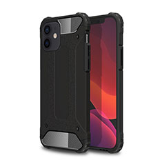 Custodia Silicone e Plastica Opaca Cover per Apple iPhone 12 Nero