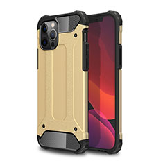 Custodia Silicone e Plastica Opaca Cover per Apple iPhone 12 Pro Max Oro