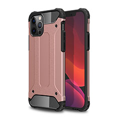 Custodia Silicone e Plastica Opaca Cover per Apple iPhone 12 Pro Max Oro Rosa