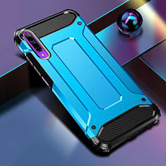 Custodia Silicone e Plastica Opaca Cover per Huawei Honor 9X Pro Cielo Blu