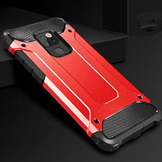 Custodia Silicone e Plastica Opaca Cover per Huawei Mate 20 Rosso