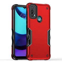 Custodia Silicone e Plastica Opaca Cover per Motorola Moto E20 Rosso