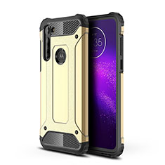 Custodia Silicone e Plastica Opaca Cover per Motorola Moto G8 Power Oro