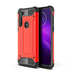 Custodia Silicone e Plastica Opaca Cover per Motorola Moto G8 Power Rosso