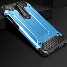 Custodia Silicone e Plastica Opaca Cover per OnePlus 8 Blu