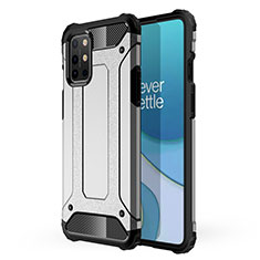 Custodia Silicone e Plastica Opaca Cover per OnePlus 8T 5G Argento