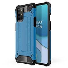 Custodia Silicone e Plastica Opaca Cover per OnePlus 8T 5G Cielo Blu