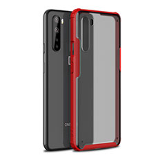 Custodia Silicone e Plastica Opaca Cover per OnePlus Nord Rosso