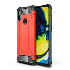 Custodia Silicone e Plastica Opaca Cover per Samsung Galaxy A11 Rosso