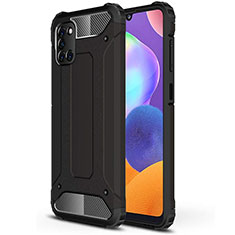 Custodia Silicone e Plastica Opaca Cover per Samsung Galaxy A31 Nero