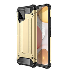 Custodia Silicone e Plastica Opaca Cover per Samsung Galaxy A42 5G Oro