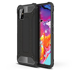 Custodia Silicone e Plastica Opaca Cover per Samsung Galaxy A51 4G Nero