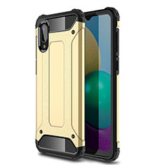Custodia Silicone e Plastica Opaca Cover per Samsung Galaxy M02 Oro