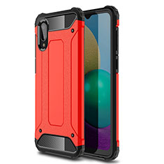 Custodia Silicone e Plastica Opaca Cover per Samsung Galaxy M02 Rosso