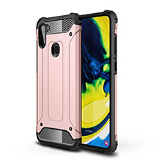 Custodia Silicone e Plastica Opaca Cover per Samsung Galaxy M11 Oro Rosa