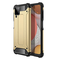 Custodia Silicone e Plastica Opaca Cover per Samsung Galaxy M12 Oro