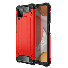 Custodia Silicone e Plastica Opaca Cover per Samsung Galaxy M12 Rosso