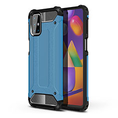 Custodia Silicone e Plastica Opaca Cover per Samsung Galaxy M31s Cielo Blu