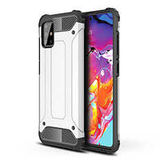 Custodia Silicone e Plastica Opaca Cover per Samsung Galaxy M40S Argento