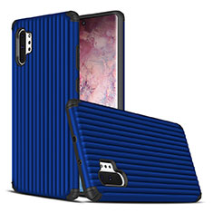 Custodia Silicone e Plastica Opaca Cover per Samsung Galaxy Note 10 Plus 5G Blu