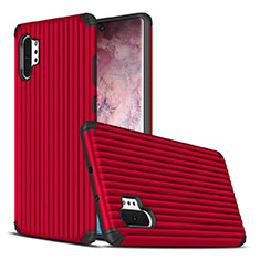 Custodia Silicone e Plastica Opaca Cover per Samsung Galaxy Note 10 Plus 5G Rosso