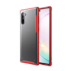 Custodia Silicone e Plastica Opaca Cover per Samsung Galaxy Note 10 Rosso