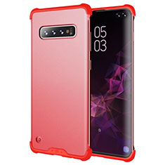 Custodia Silicone e Plastica Opaca Cover per Samsung Galaxy S10 Plus Rosso
