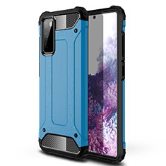 Custodia Silicone e Plastica Opaca Cover per Samsung Galaxy S20 FE 2022 5G Cielo Blu
