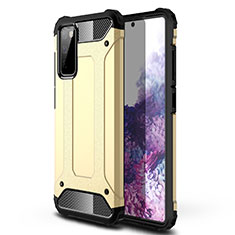 Custodia Silicone e Plastica Opaca Cover per Samsung Galaxy S20 FE 4G Oro