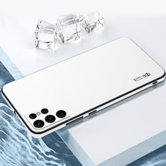 Custodia Silicone e Plastica Opaca Cover per Samsung Galaxy S21 Ultra 5G Bianco