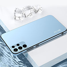 Custodia Silicone e Plastica Opaca Cover per Samsung Galaxy S22 Ultra 5G Blu