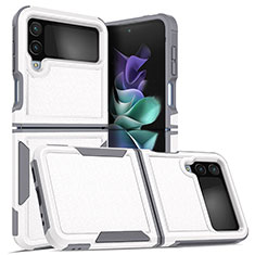 Custodia Silicone e Plastica Opaca Cover per Samsung Galaxy Z Flip4 5G Bianco