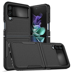 Custodia Silicone e Plastica Opaca Cover per Samsung Galaxy Z Flip4 5G Nero