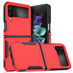 Custodia Silicone e Plastica Opaca Cover per Samsung Galaxy Z Flip4 5G Rosso