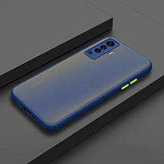 Custodia Silicone e Plastica Opaca Cover per Vivo X50 5G Blu
