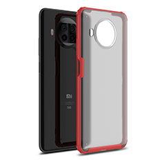 Custodia Silicone e Plastica Opaca Cover per Xiaomi Mi 10i 5G Rosso
