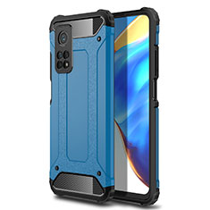 Custodia Silicone e Plastica Opaca Cover per Xiaomi Mi 10T 5G Cielo Blu