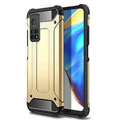 Custodia Silicone e Plastica Opaca Cover per Xiaomi Mi 10T 5G Oro