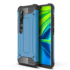 Custodia Silicone e Plastica Opaca Cover per Xiaomi Mi Note 10 Pro Blu