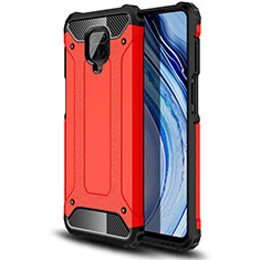 Custodia Silicone e Plastica Opaca Cover per Xiaomi Poco M2 Pro Rosso