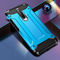 Custodia Silicone e Plastica Opaca Cover per Xiaomi Poco X2 Cielo Blu