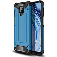 Custodia Silicone e Plastica Opaca Cover per Xiaomi Redmi Note 9 Pro Max Cielo Blu
