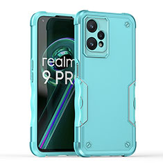 Custodia Silicone e Plastica Opaca Cover QW1 per Realme 9 5G Azzurro