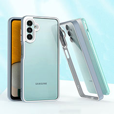 Custodia Silicone e Plastica Opaca Cover QW1 per Samsung Galaxy A04s Grigio Lavanda